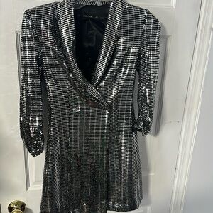 Sequin blazer dress